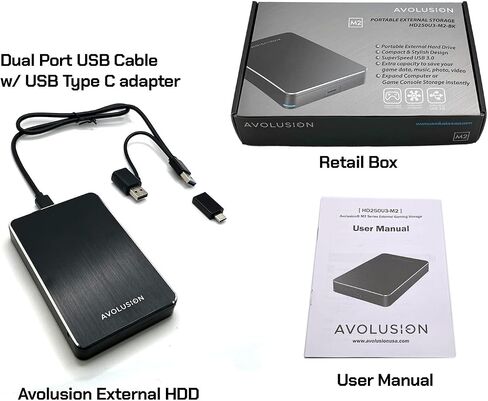 Avoluxion M2 Series 1TB USB 3.0 Portable External Gaming Hard Drive (for PC/Laptop, Windows & Xbox One/Series X|S Game Console, Pre-Formatted) (Renewed) in Saudi Arabia