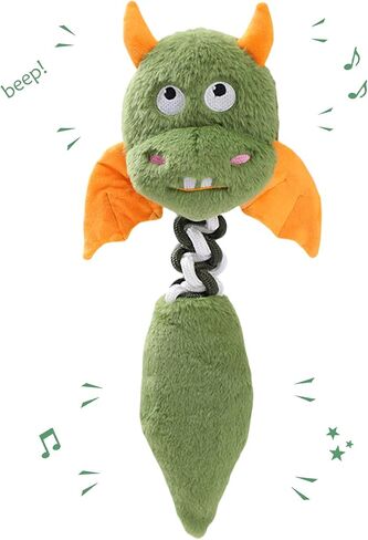 Large Squeaky Dog Toys for Aggressive Chewers, Soft Plush Indestructible Rope Dog Chew Toys for Small Medium Large Dogs, Tug of War Dog Toys to Keep Them Busy, 18 Inches, Green Monster in Saudi Arabia
