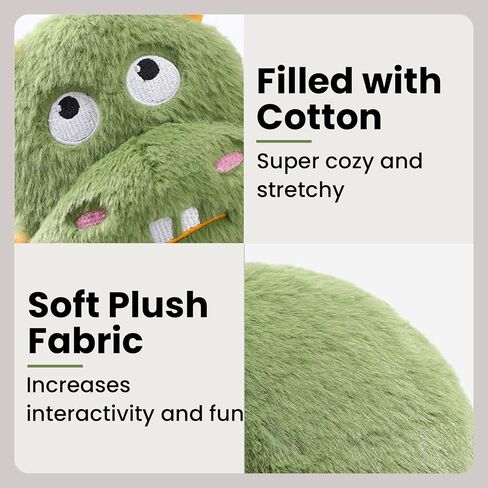 Large Squeaky Dog Toys for Aggressive Chewers, Soft Plush Indestructible Rope Dog Chew Toys for Small Medium Large Dogs, Tug of War Dog Toys to Keep Them Busy, 18 Inches, Green Monster in Saudi Arabia