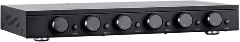 Monoprice SSVC-6.1 Single Input 6-Channel Speaker Selector with Volume Control, Impedance Protection, Individual Zone On/Off Buttons, Model Number: 138160 Black in Saudi Arabia