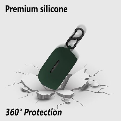 Geiomoo Silicone Cover for Bose New QuietComfort Earbuds 2024, Protective Case with Carabiner (Black) in Saudi Arabia