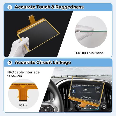 8" Touch Screen Digitizer Compatible with 2018-2015 Silverado, Yukon, Suburban, Canyon, Sierra, Acadia, Description Touch Screen Digitizer with LCD Replacement for DJ080PA-01A 55-Pin in Saudi Arabia