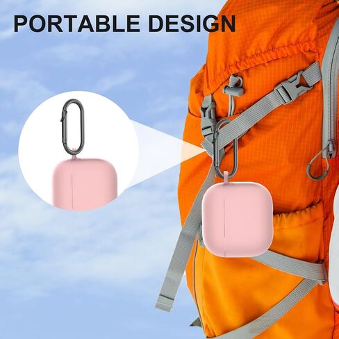 غطاء حماية من السيليكون لهاتف AirPods 4 2024 مقاوم للصدمات ويدعم الشحن اللاسلكي لهاتف Apple Airpods الجيل الرابع وردي in Saudi Arabia