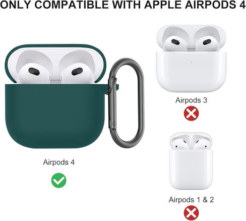 for AirPods 4 Case Cover Silicone Protective Cover for Airpods 4 2024 Shockproof & Support Wireless Charging Soft Case for Apple Airpods 4th Generation Pink in Kuwait