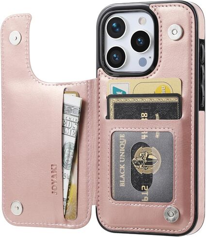 Compatible with iPhone 15 Pro 6.1" Wallet Case +1 Screen Protector, Slim Protective case with Card Holder, PU Leather Kickstand Card Slots Case iPhone 15 pro(6.1")-White in Saudi Arabia