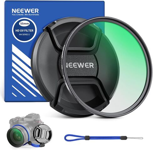 NEEWER 82mm MC UV Protection Filter with Lens Cap, Multi Resistant Nano Coatings/HD Optical Glass/Water Repellent/Scratch Resistant/Aluminum Alloy Ultra Slim Frame/Ultraviolet Filter in Saudi Arabia