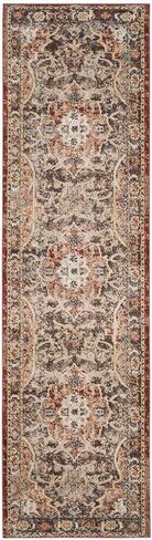 SAFAVIEH Bijar Collection 2'3" x 6' Brown / Rust BIJ648D Traditional Oriental Distressed Non-Shedding Living Room Entryway Foyer Hallway Bedroom Runner Rug in Saudi Arabia