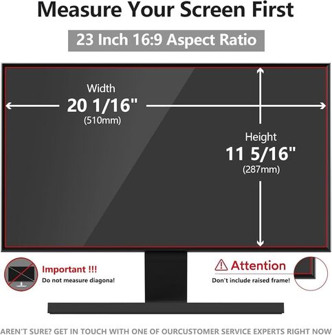 [عبوة من قطعتين] درع شاشة خصوصية للكمبيوتر مقاس 23 بوصة من Pozlle لشاشة سطح المكتب العريضة مقاس 16:9 - مرشحات خصوصية للضوء الأزرق مضادة للوهج وفيلم واقي شاشة للخصوصية مضاد للتجسس in Kuwait