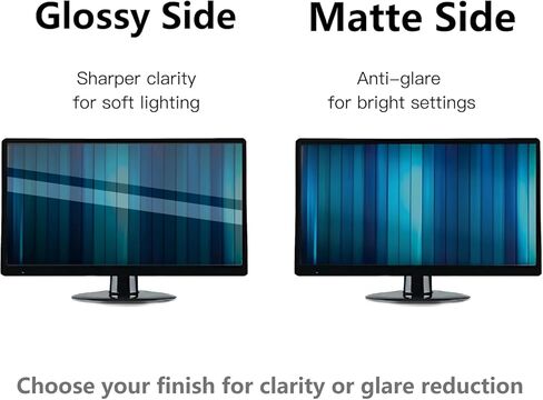 [عبوة من قطعتين] درع شاشة خصوصية للكمبيوتر مقاس 23 بوصة من Pozlle لشاشة سطح المكتب العريضة مقاس 16:9 - مرشحات خصوصية للضوء الأزرق مضادة للوهج وفيلم واقي شاشة للخصوصية مضاد للتجسس in Kuwait