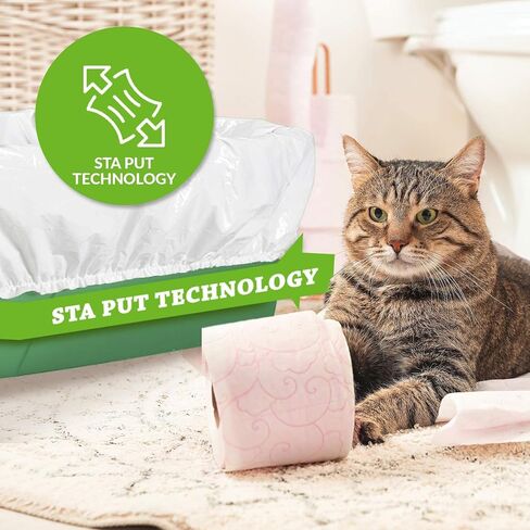 Alfapet Kitty Cat Pan Litter Box Liners-5-Pack-For Extra-Giant, jumbo, super-jumbo Size litter Pans- With Sta-Put Technology for Firm, Easy Fit- Quick + Clever Waste Cleaners… (5 count) in Saudi Arabia