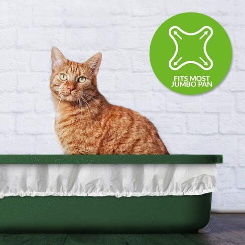 Alfapet Kitty Cat Pan Litter Box Liners-5-Pack-For Extra-Giant, jumbo, super-jumbo Size litter Pans- With Sta-Put Technology for Firm, Easy Fit- Quick + Clever Waste Cleaners… (5 count) in Saudi Arabia