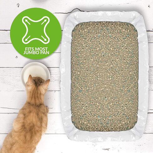 Alfapet Kitty Cat Pan Litter Box Liners-5-Pack-For Extra-Giant, jumbo, super-jumbo Size litter Pans- With Sta-Put Technology for Firm, Easy Fit- Quick + Clever Waste Cleaners… (5 count) in Saudi Arabia