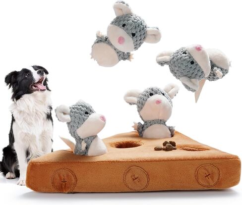 Nocciola Hide and Seek Dog Toys, 4PCS Squeaky Dog Toys for Small to Medium Dogs, Small Dog Toys to Keep Them Busy, Interactive Dog Toys for Boredom in Kuwait