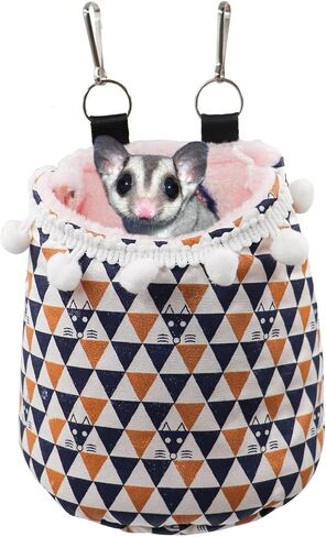 Oooct Sugar Glider Pouch, Small Animal Cage Sleep Bag, Hanging Sugar Glider Hammock, Warm Nest Bed, Cage Accessories for Sugar Gliders in Saudi Arabia