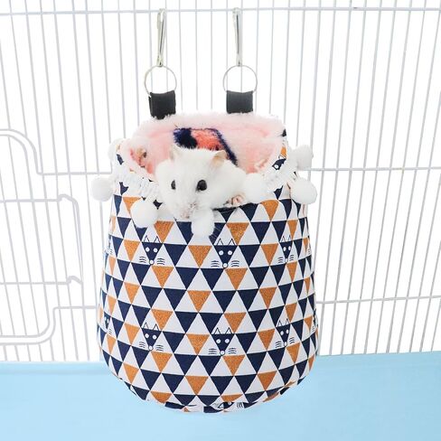 Oooct Sugar Glider Pouch, Small Animal Cage Sleep Bag, Hanging Sugar Glider Hammock, Warm Nest Bed, Cage Accessories for Sugar Gliders in Saudi Arabia
