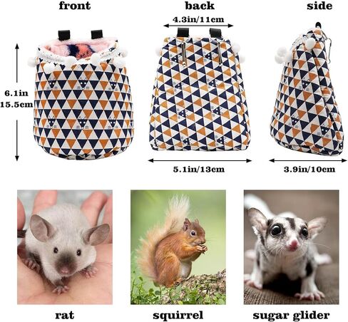 Oooct Sugar Glider Pouch, Small Animal Cage Sleep Bag, Hanging Sugar Glider Hammock, Warm Nest Bed, Cage Accessories for Sugar Gliders in Saudi Arabia