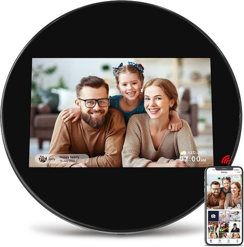 Digital Picture Frame WiFi Digital Photo Frame, IPS HD Display Touch Screen,16GB Storage, Slideshow, Wall Mountable, Auto-Rotate, Share Photos and Video via Uhale App in Saudi Arabia