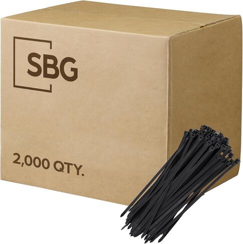 SBG 12" Heavy Duty Cable Ties, 100 Pack, Heavy Duty 120LB Tensile Strength, Black Zip Ties, Bundle Diameter up to 3", Withstands Extreme Conditions, from -40°F to +185° in Saudi Arabia