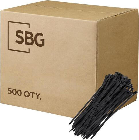 SBG 12" Heavy Duty Cable Ties, 100 Pack, Heavy Duty 120LB Tensile Strength, Black Zip Ties, Bundle Diameter up to 3", Withstands Extreme Conditions, from -40°F to +185° in Saudi Arabia