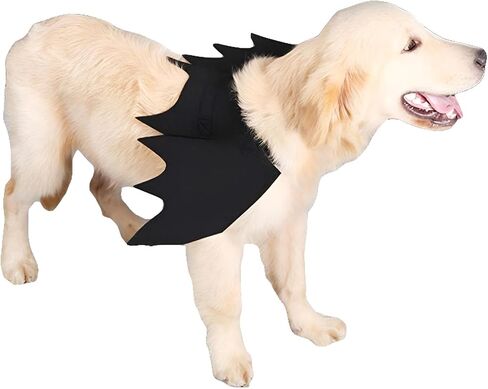 NACOCO Dog Bat Wings Halloween Pet Black Bat زي أجنحة الكلاب زي إكسسوارات للحفلات التنكرية للهالوين (M (الصدر: 22 بوصة - 26 بوصة)) in Saudi Arabia