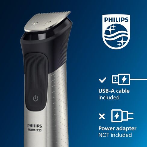 Philips Norelco Multi Groomer - 25 Piece Mens Grooming Kit for Beard, Body, Face, Nose, and Ear Hair Trimmer,Shaver, and Clipper with Premium Storage Case - NO Blade Oil Needed, MG7770/49 in Saudi Arabia