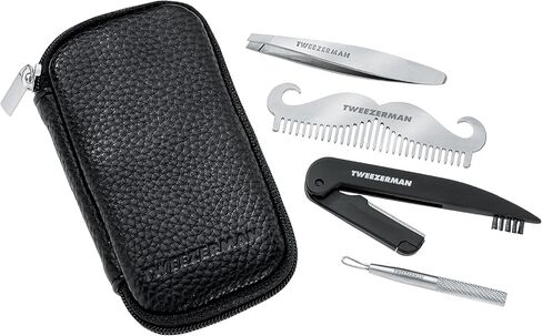 Tweezerman G.E.A.R. Travel Essential Grooming Tools Kit, Black, 1 Count in Kuwait