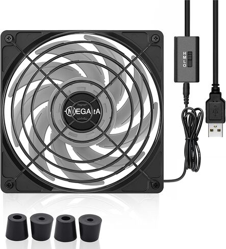 120mm High Speed 2500 RPM Low Noise External Cooling Fan,for Receiver,Raspberry, PlayStation, Game Consoles, Fiber Modem, Internet Gateway,Cabinet,Light Gray(1pcs) in Saudi Arabia