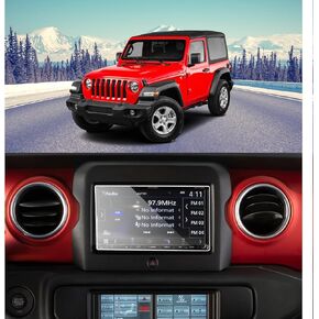 for 2018-2023 Jeep Wrangler JL 7 Inch Tempered Glass Screen Protector 2020-2023 Gladiator JT Accessories HD Touchscreen 9H Hardness Anti-Fingerprint Anti-Scratch Anti-Glare（Not for 8 Inch）