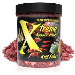 Xtreme Aquatic Fish Food - Krill Flakes - Nutritionally Balanced Professional Formula - Balanced Amino Acid Profile and No Hormones - Made in USA - High Protein Max Flavor Tropical (3.5 oz)