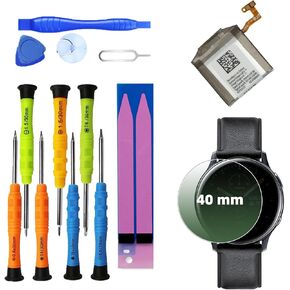 for EB-BR830ABY Replacement Battery with R830 Watch Protector (Upgraded) for Samsung Galaxy Watch Active2 SM-R830 SM-R835 SM-R835U (40mm) SM-R830 Battery Replacement and Tool Kits