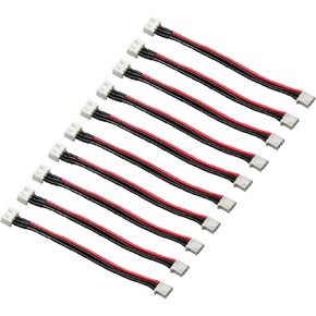 10pcs 2S 3Pins Balance Extension Cable JST-XH Male to Female Lipo Adapter Plug with 5.9inch 22AWG Silicone Wire (2S 3Pins)