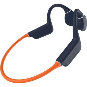 Creative Outlier Free Pro+ Wireless Waterproof Bone Conduction Headphones with Adjustable Transducers, Built-in 8 GB MP3, Multipoint connectivity, Up to 10 Hours of Battery Life, Mic (Blue & Orange)