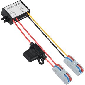 AC DC Power Converter from AC 17-26V/DC15-40V to DC 12V Voltage Converter with Fuse AC 24V and DC24/36V to DC 12V 3A 36W MAX Power Transformer Waterproof Step Down Module Rectifier