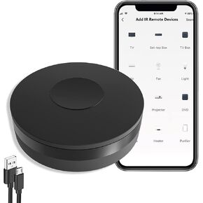 WiFi Smart Remote Controller Smart Home IR Universal Remote Blaster, One for All Control TV DVD AUD Fan Air Conditioner etc, Compatible with Alexa and Google Home