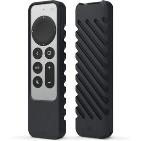 elago R3 Protective Case Compatible with 2022 Apple TV Siri Remote 3rd Generation, Compatible with 2021 Apple TV Siri Remote 2nd Gen - Lanyard, Great Grip, Shock Absorption, Drop Protection [Black]