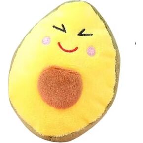 Yellow Dog Chew Toy, Avocado Squeaky Dog Toys, Tough and Chew Resistant, Creative Pet Toy,Soft Plush Avocado Shape Tooth Cleaning Dog Chew Toys for Puppy, Small, Middle, Big Dogs，Dogs Toys,Squeak Toys
