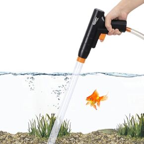 hygger Aquarium Gravel Cleaner Kit, Fish Net Aquarium Cleaning Brush, Patented Water Changer Gravel Vacuum Fish Tank Sand Cleaner Kit Aquarium Siphon Vacuum Cleaner with Water Hose Controller Clamp