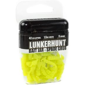 Lunkerhunt HSG01 Spade Grub Bait Jar Chartreuse