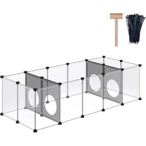 DINMO 4 Pcs Transparent Plastic Panel, 11.8" x 15.7", for DIY Small Animal Playpen and Cube Storage Unit in Saudi Arabia