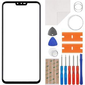Front Glass Outer Screen Lens Replacement Compatible with LG V40 ThinQ V405 LM-V405 LM-V409N 6.4 inch with Tools(No Display and Touch digitizer)