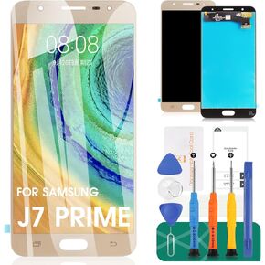 Srjtek for Samsung Galaxy J7 Prime Screen Replacement LCD Display Touch Digitizer Glass Sensor G610 G6100 G610F SM- G610M/DS SM-610F/DS On7 2016 Repair Parts Kit Assembly Gold