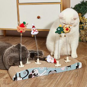 5PCS Christmas Cat Toys ,Cat Wand Toy,Cat Scratcher Toys ,Cat Scratcher Plug-ins & Cat Fun Themselves Play Toys,Fun Toy For Cat Kitty Kitten Puppy.