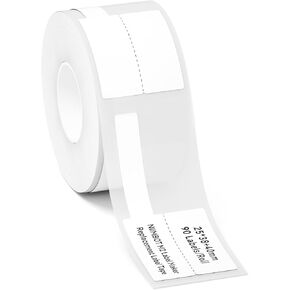 NIIMBOT M2 Thermal Transfer Cable Labels 0.98''x3.07'', Only for M2 Label Maker, PET Material, Waterproof and High-Temperature Resistance, Long Storage Time, White(25x78mm-90)