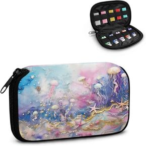 Floral Owl Printed USB Flash Drive Case Organizer, Large Capacity USB Storage Case Portable USB Organizer Case with Zipper, Lightweight USB Drive Holder Electronic Accessories Bag
