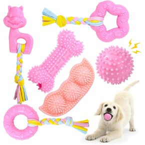 YUKOOY Puppy Toys,Dog Chew Toy for Teething Small Dogs, Puppy Chew Squeaky Toys, Soft & Durable Dog Chew Toys Cleaning Teeth and Protects Oral Health
