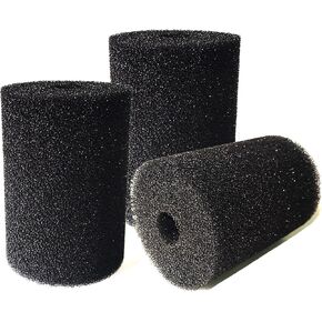 3 Pack Foam Filter Sponges for Canister Filters and Aquaclear 70/110 Filters X-Large Overflow Filter Box Intake Round Pre-Filter 5.91" x 4.13"