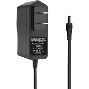 3V 1 Amp Power Adapter Supply 100-240V AC to DC 3 Volt 1 Amp 0.5 Amp Converte AC/DC Power Supply Transformer with 5.5mmx 2.5mm /2.1mm Plug for Mini Fan Speaker Electric Toothbrush Fountains etc