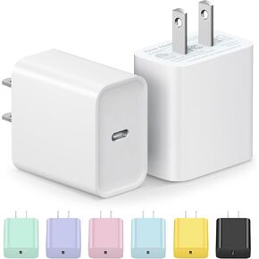 [عبوتان] شاحن حائط USB C، محول طاقة iPhone 14 بقدرة 20 وات PD متوافق مع iPhone 14/14 Pro/14 Pro Max/14 Plus/13 12 11 Pro Max/Pro/Mini/Xs Max/XR/X، iPad برو/ميني، جوجل بيكسل 5/4/3