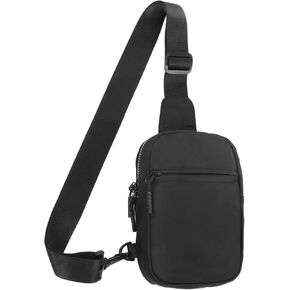 Mini Crossbody Sling Bag for Women Men, Small Waterproof Bags Trendy Fanny Packs Chest Bag with Extended Strap Casual Daypack Backpacks