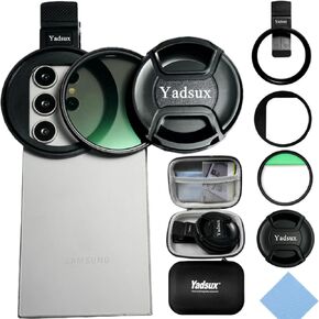 67mm Clip-on Phone CPL Polarizer Filter Lens for Samsung iPhone and Other Smart Phones, Equipped with Detachable Right Angle Shading Board, Applicable to All Mobile Phone Cameras